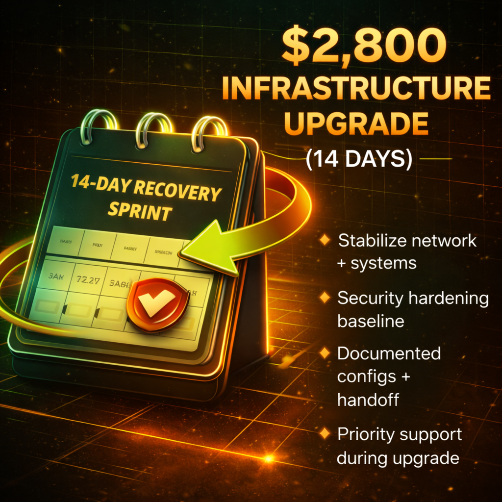 Infrastructure Upgrade Sprint